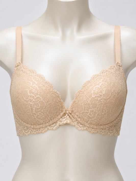 Luxury Lace Push-Up Bra for Women Elegant Floral Lace Padded Bra Premium Comfort Lace Bra